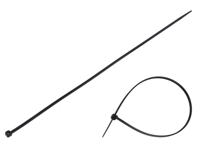 Kabelbinder; L: 330mm; W: 3,6mm; polyamide; 176,5N; zwart; Ømax: 93mm Kabelbinder; L: 330mm; W: 3,6mm; polyamide; 176,5N; zwart; Ømax: 93mm